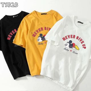 Áo thun in nhiệt cổ tròn hình dễ thương