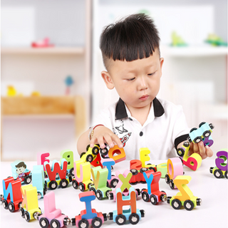 Đồ chơi trẻ em Xe Lửa Nam Châm - Học Chữ- Học Con Vật