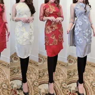 Áo dài bưng quả áo dài phù dâu