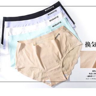 Quần lót tam giác kháng khuẩn nữ thun lạnh thông hơi không viền xuất Nhật cao cấp MUNAFIE QLNU03
