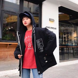 Áo khoác kaki túi hộp cho nư