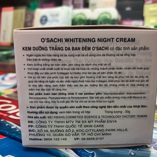 KEM DƯỠNG TRẮNG DA BAN ĐÊM OSACHI NIGHT CREAM 30g
