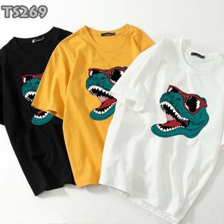Áo thun in hình dễ thương cổ tròn