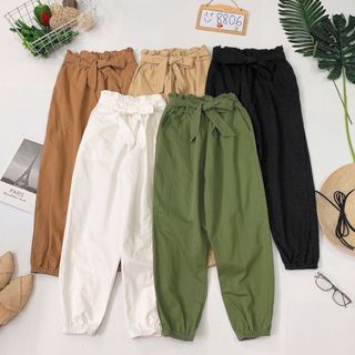 Quần jogger bo thun cột dây nơ giá sỉ