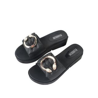 Dép nhựa nữ đẹp đế xuồng quai ngang chữ C xinh xắn DNU05