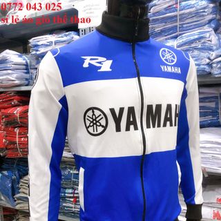 áo gió yamaha r1 trắng xanh