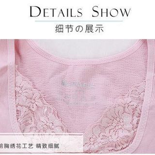 Áo 2 dây bản to croptop mặc trong vest cotton co giãn phối ren ngực ôm sát xuất Nhật MUNAFIE AHD02
