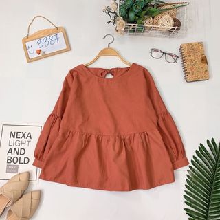Aó babydoll cột nơ lưng