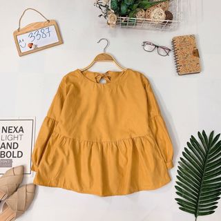 Aó babydoll cột nơ lưng