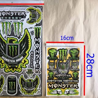 bộ decal monster mẫu to- đẹp 45cm- tem decal oto-xe máy- đạp điện giá sỉ