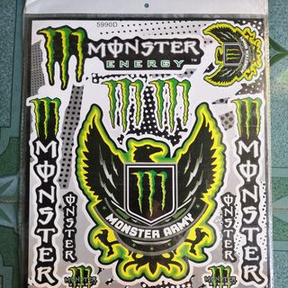 bộ decal monster mẫu to- đẹp 45cm- tem decal oto-xe máy- đạp điện