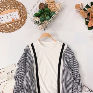Áo len phối sọc