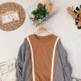Áo len phối sọc
