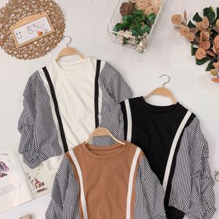 Áo len phối sọc