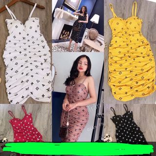 Đầm 2 dây in hoạ tiết