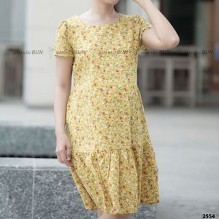 ĐẦM BẦU HỌA TIẾT HOA XINH 2554