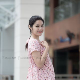 ĐẦM BẦU HỌA TIẾT HOA XINH 2554