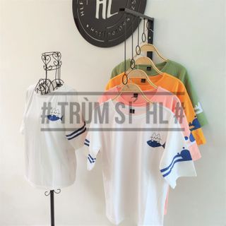 Áo thun tay lỡ chất tici dầy dặn mền đẹp