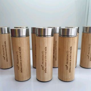 bình giữ nhiệt vỏ tre 500 ml