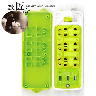 Ổ điện đa năng 6 phích cắm 3 cổng USB