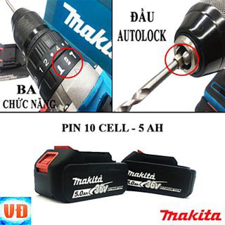 MÁY KHOAN PIN MAKITA 36V 3 CHỨC NĂNG - CÓ BÚA