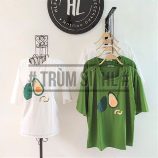 Áo Thun Tay Lỡ Trái Bơ bổ đôi