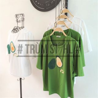 Áo Thun Tay Lỡ Trái Bơ bổ đôi