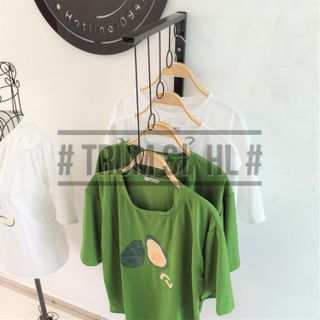 Áo Thun Tay Lỡ Trái Bơ bổ đôi