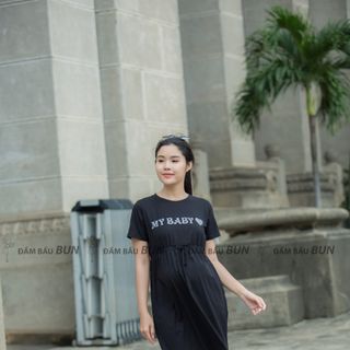 ĐẦM BẦU THUN RÚT EO MY BABY 3012