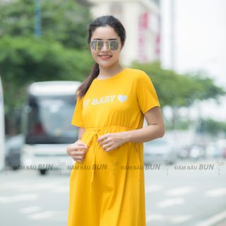 ĐẦM BẦU THUN RÚT EO MY BABY 3012
