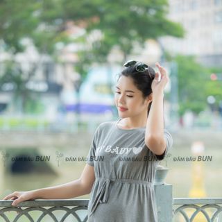 ĐẦM BẦU THUN RÚT EO MY BABY 3012
