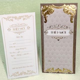 Thiệp Mời Bế Nổi 3D Dài
