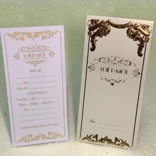 Thiệp Mời Bế Nổi 3D Dài