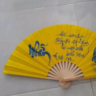 Quạt vải thư pháp