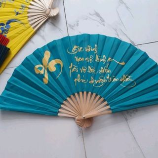 Quạt vải thư pháp