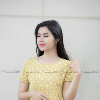 ĐẦM BẦU THUN CHẤM BI CAO CẤP 2582