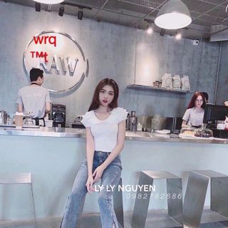 Quần jean nữ xẻ lai M05