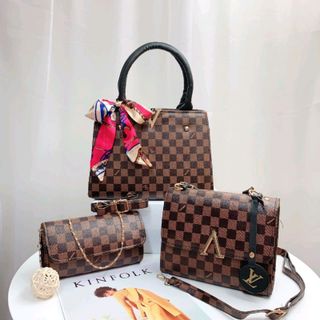 bộ 3 túi xách caro