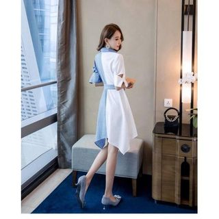 ĐẦM MULLET SỌC PHỐI TRẮNG