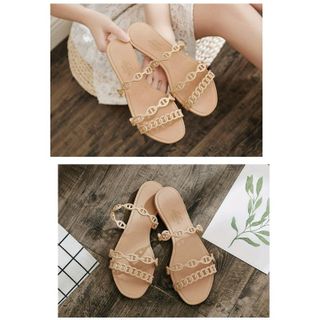 dép thời trang mắt xích nhựa dẻo