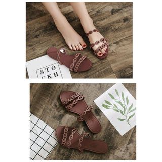 dép thời trang mắt xích nhựa dẻo