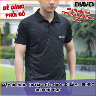 Áo thể thao DIAVO cổ bẻ nhiều họa tiết nhiều màu chất đẹp trẻ trung khỏe khoắn thời trang phù hợp với mọi lứa tuổi