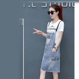 ĐẦM YẾM JEAN IN CHỮ KIỂU MỚI D780