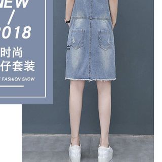 ĐẦM YẾM JEAN IN CHỮ KIỂU MỚI D780
