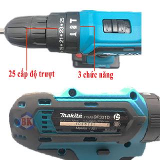 MÁY KHOAN MAKITA 21V CÓ BÚA CÓ PHỤ KIỆN 24 CHI TIẾT