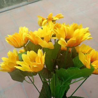 Hoa Hướng Dương Lụa Bó Đại 12 Bông- Hoa Giả