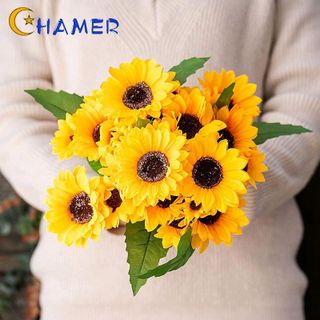 Hoa Hướng Dương Lụa Bó Đại 12 Bông- Hoa Giả