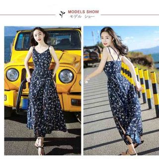 ĐẦM MAXI XẺ TÀ EO CỘT NƠ DH003