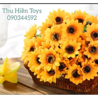 Hoa Hướng Dương Lụa Bó Đại 12 Bông- Hoa Giả