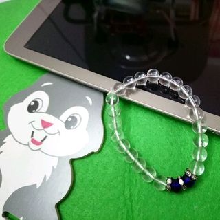 chuỗi đeo tay trong suốt mix pha lê xanh dương